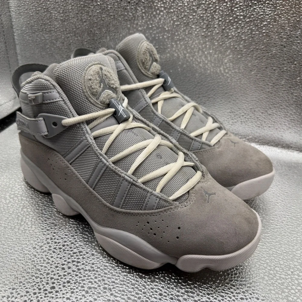 Size 9 Jordan 6 Rings Sneakers Mens Grey Excellent 322992-009 Cool Grey Suede